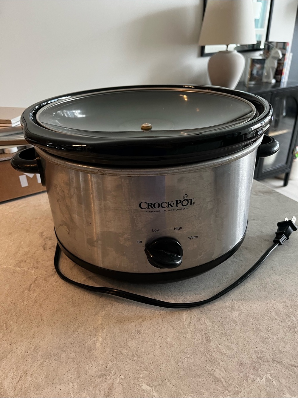 Crock-Pot Stainless Steel Slow Cooker - Black and Silver
